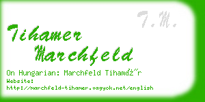 tihamer marchfeld business card